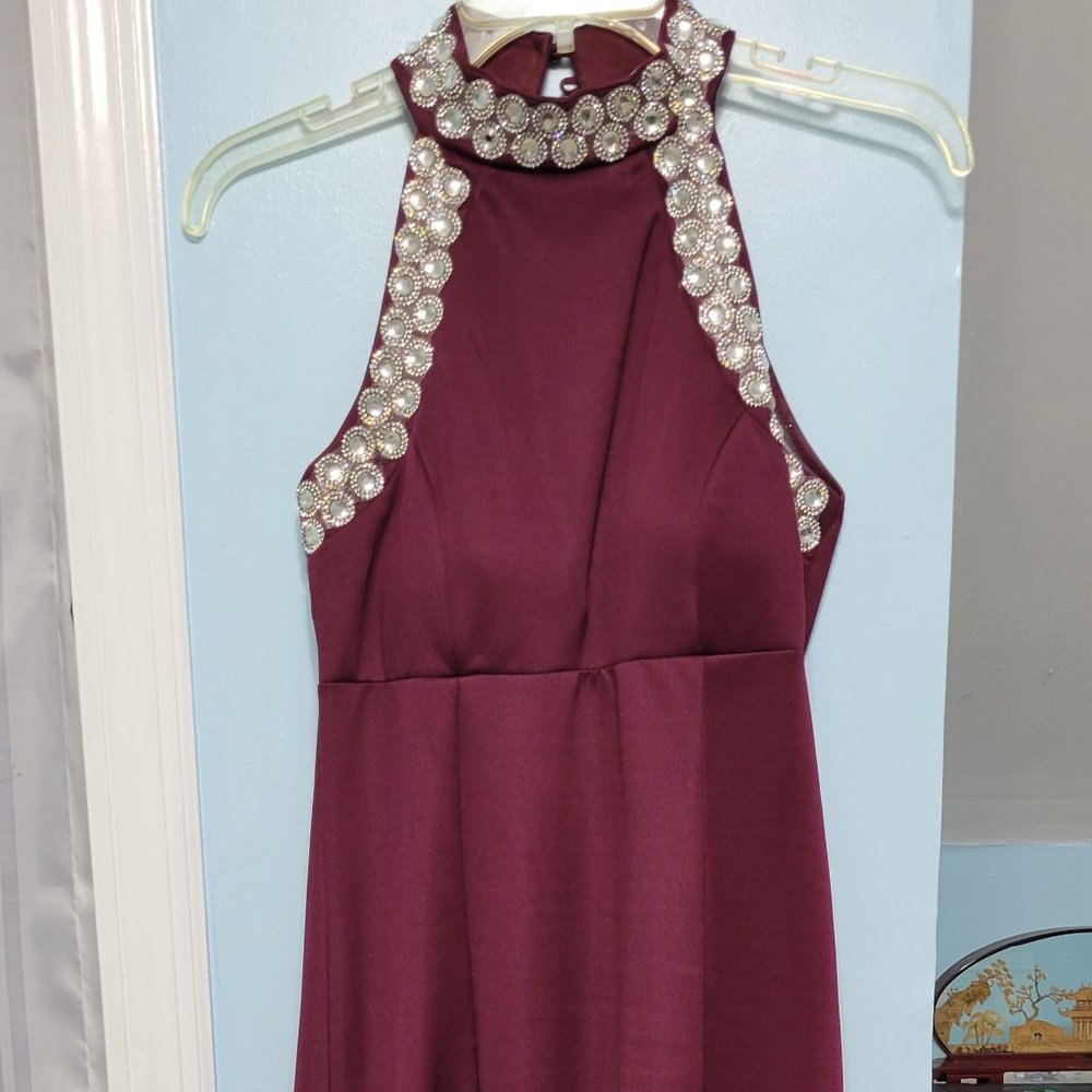 Burgundy recital dress